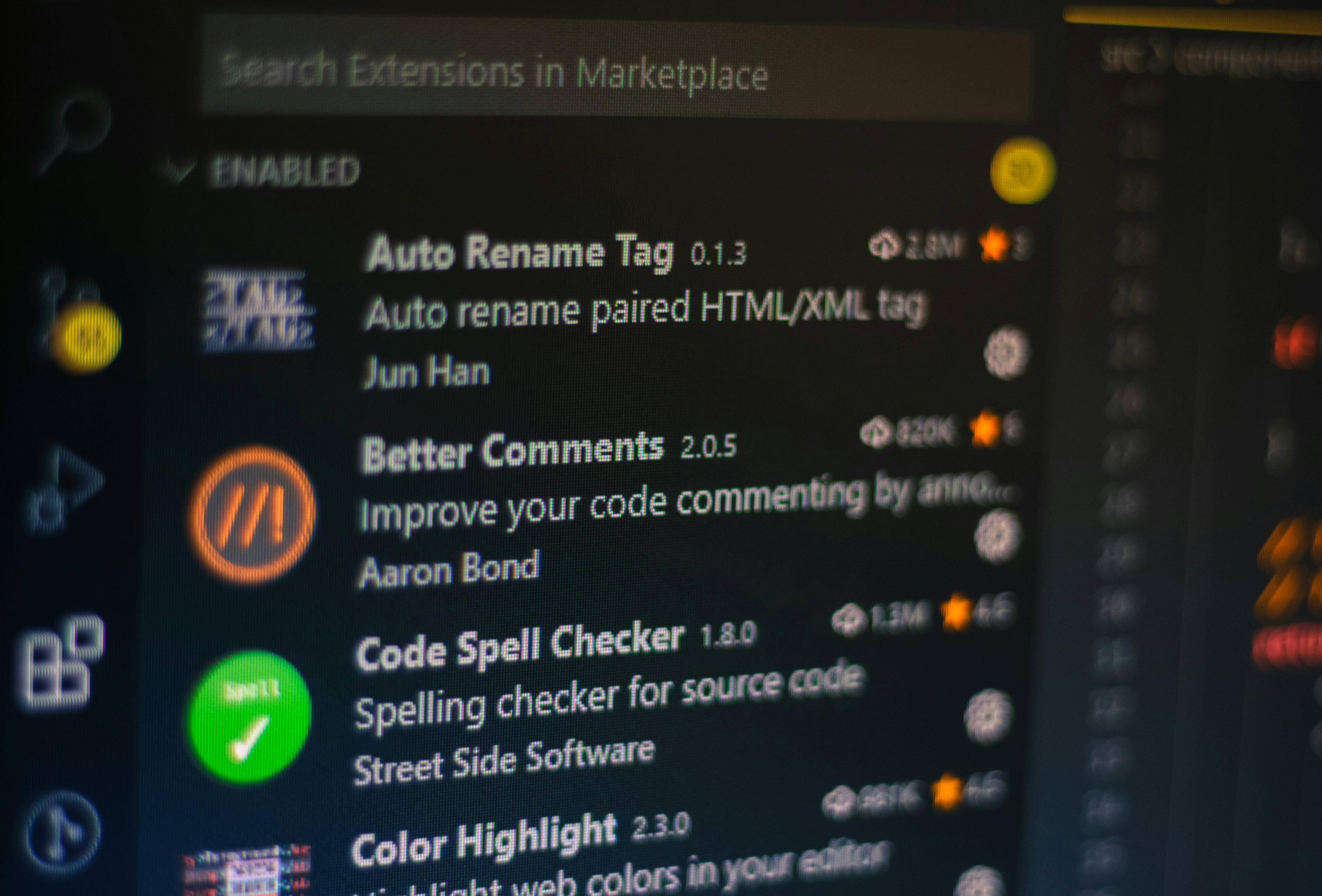 VSCode Extension marketplace